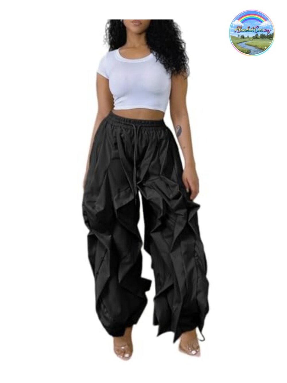 Women's Baggy Cargo Pants Stretchy Utility Sweatpants
